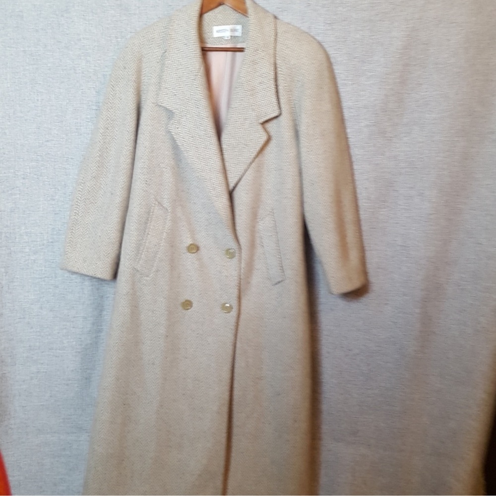 KRISTEN BLAKE Vintage Wool Blend Long Coat, Size 6